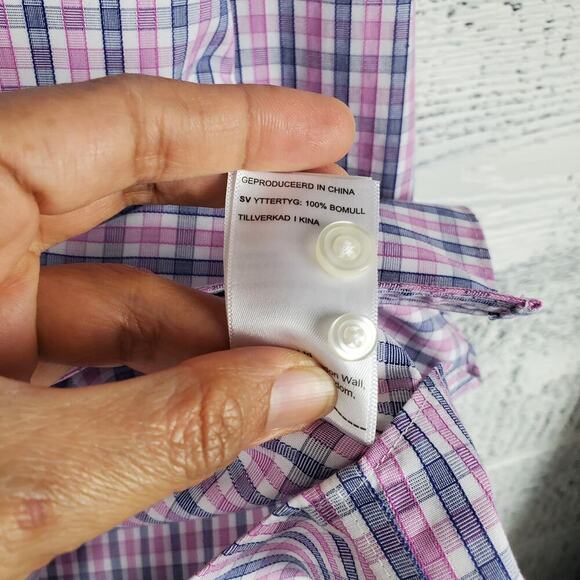 Untuckit Slim Fit Plaid Button-Up Shirt Size L Tailored Untucked Length Iconic - Picture 5 of 8